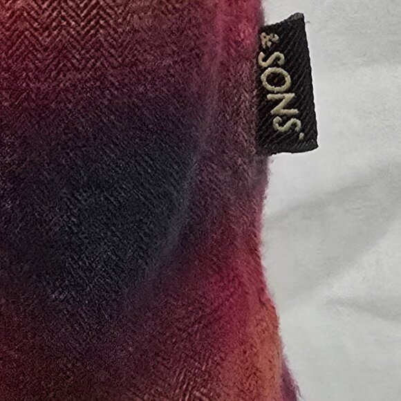 &Sons Trading Co. LOGGER Flannel Shirt - Red Blue Plaid - Sz L* - Picture 4 of 7